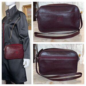 Fendi Vintage 1985 Monogram Leather Shoulder Bag